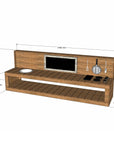 Thermory mud kitchen 2400mm wide with half back and 450mm bench height