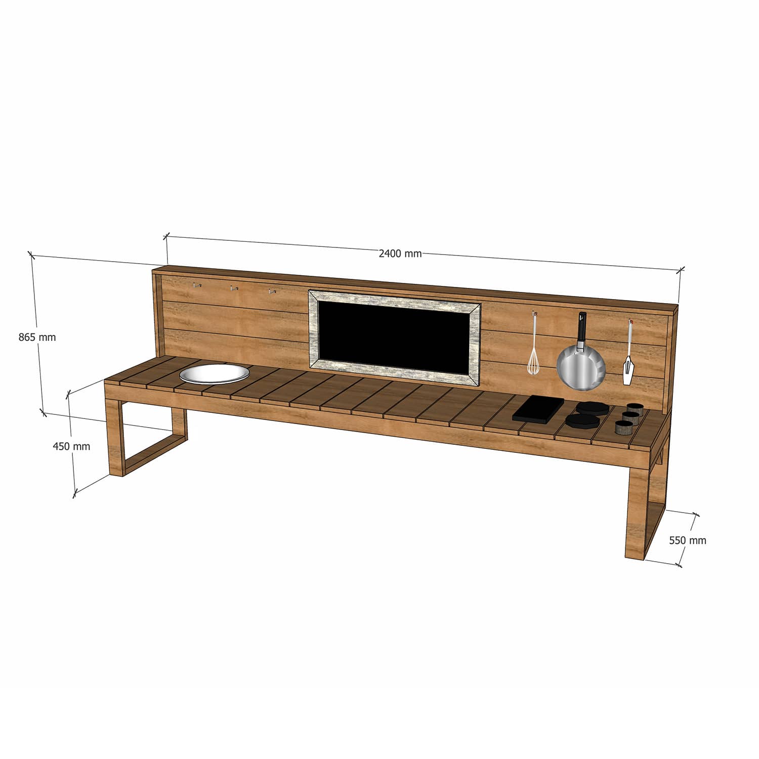 Outdoor Kids' Mud Kitchens (Oiled)