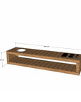 Thermory mud kitchen 2400mm wide and 450mm bench height