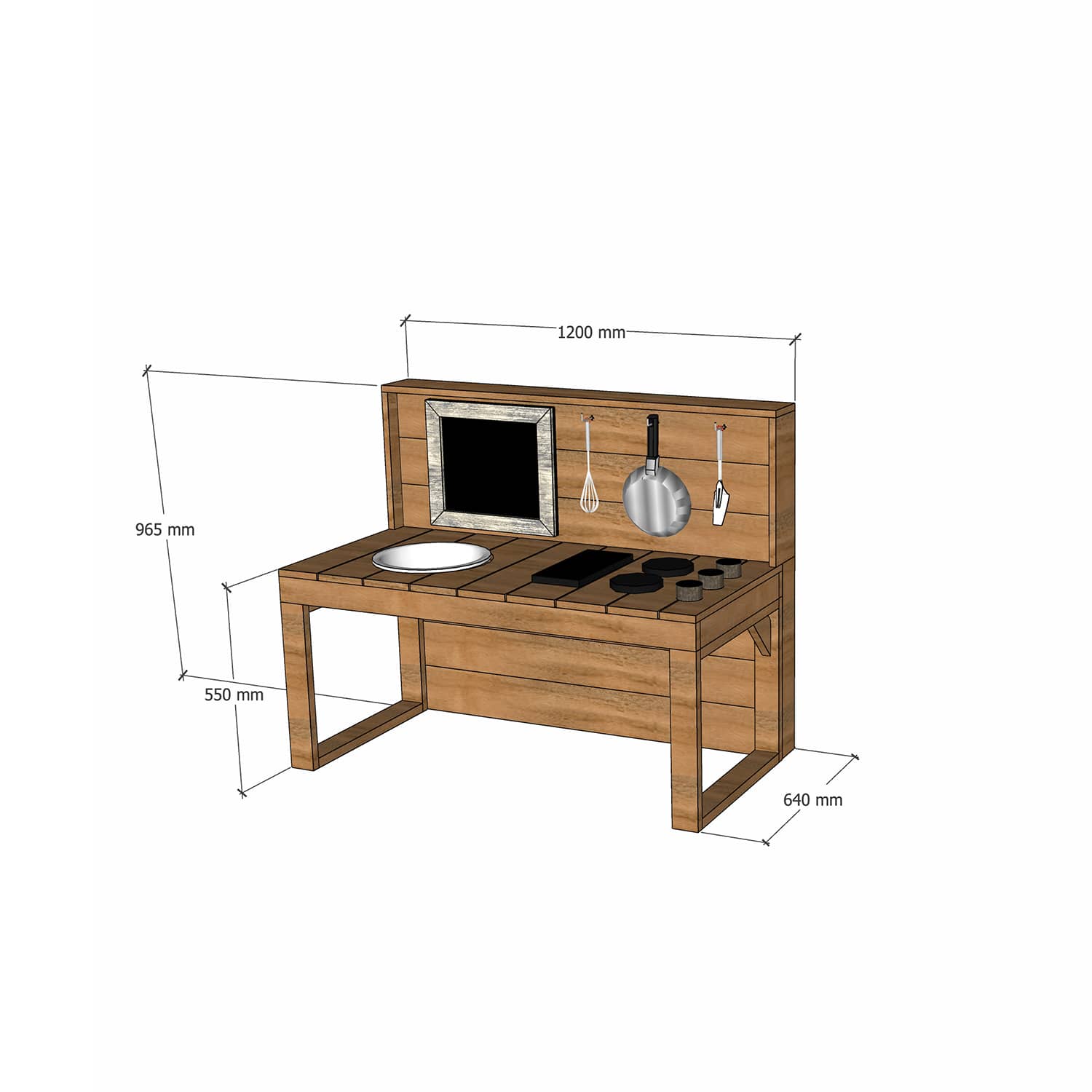 Outdoor Kids' Mud Kitchens (Oiled)