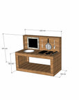 Thermory mud kitchen 1200mm wide with half back and 550mm bench height