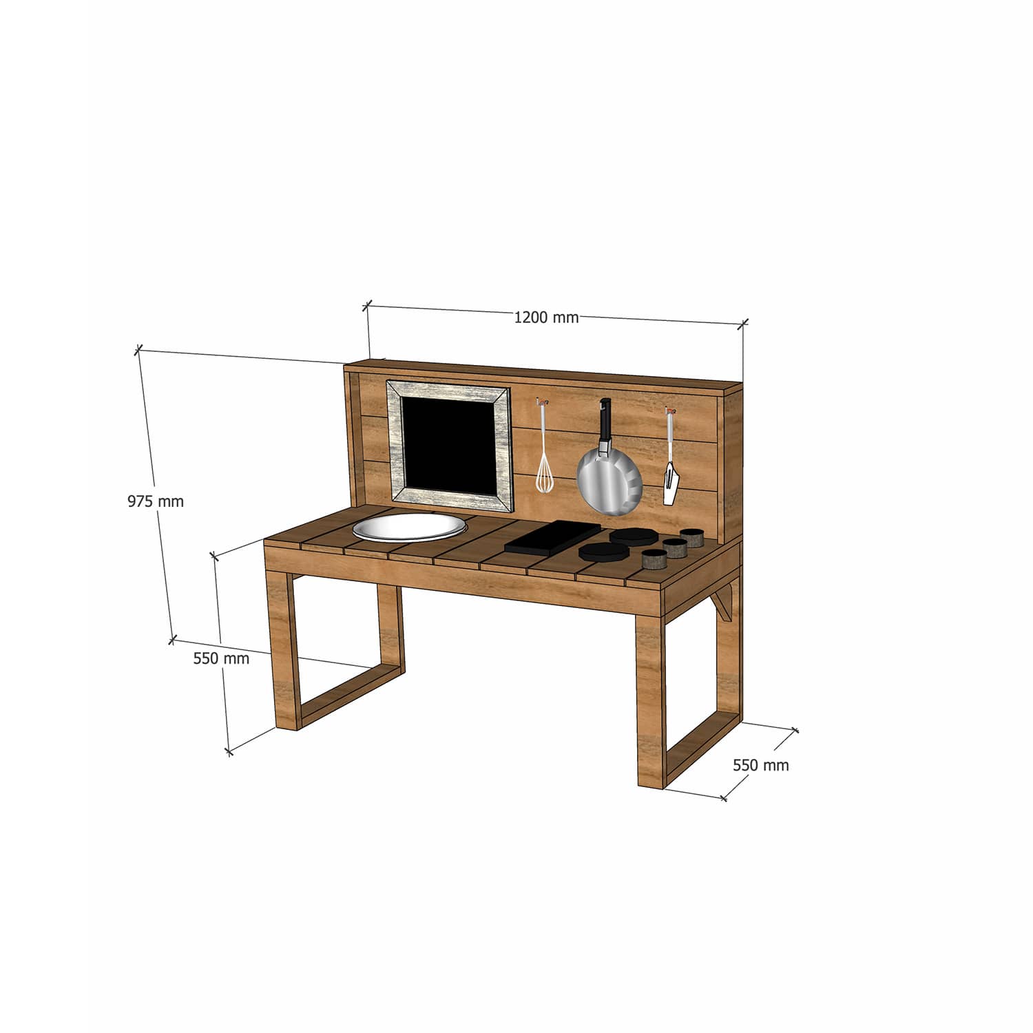 Outdoor Kids' Mud Kitchens (Oiled)