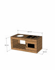Thermory mud kitchen with oven 1200mm wide and 550mm bench height
