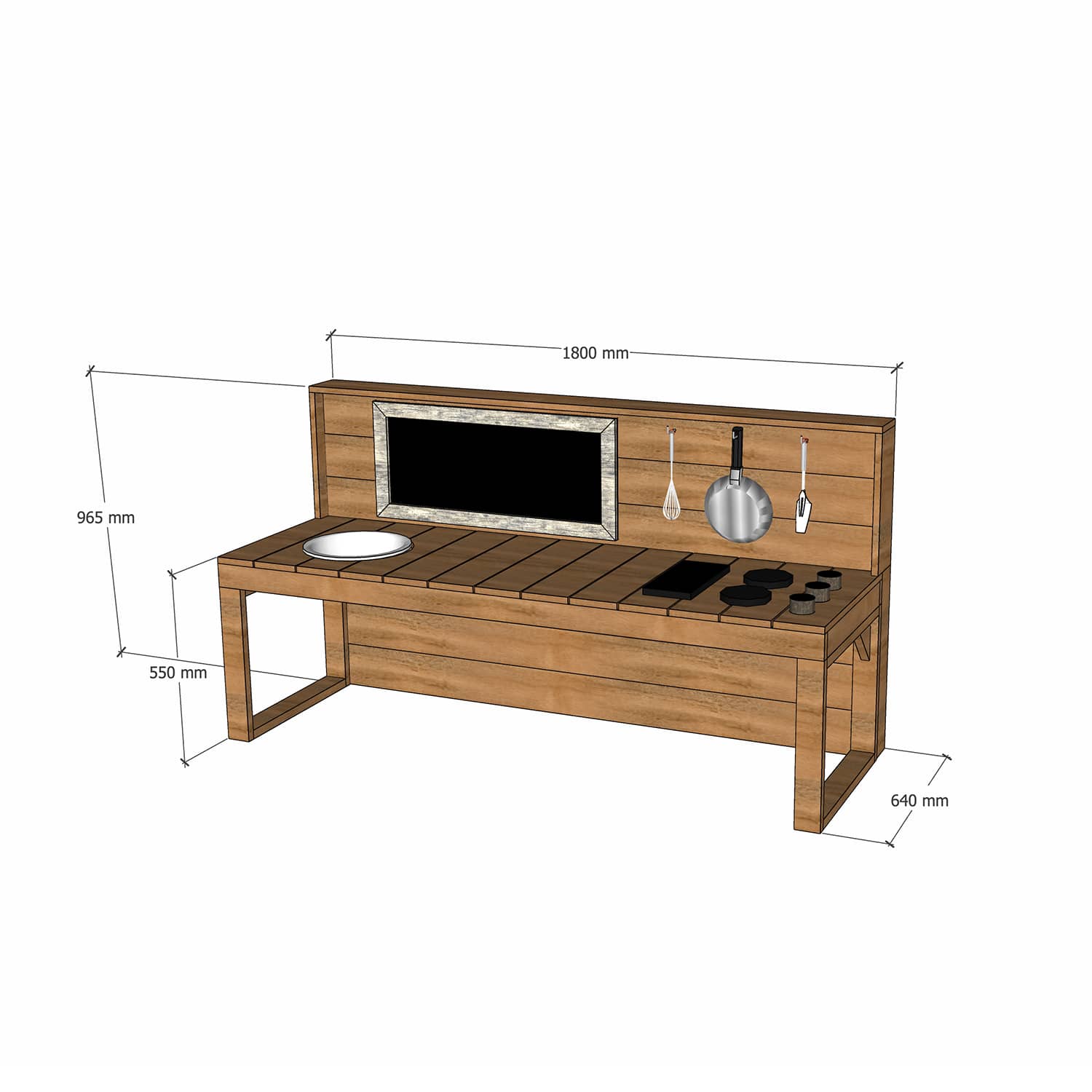 Outdoor Kids' Mud Kitchens (Oiled)