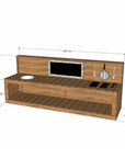 Thermory mud kitchen 2400mm wide with full back and 550mm bench height