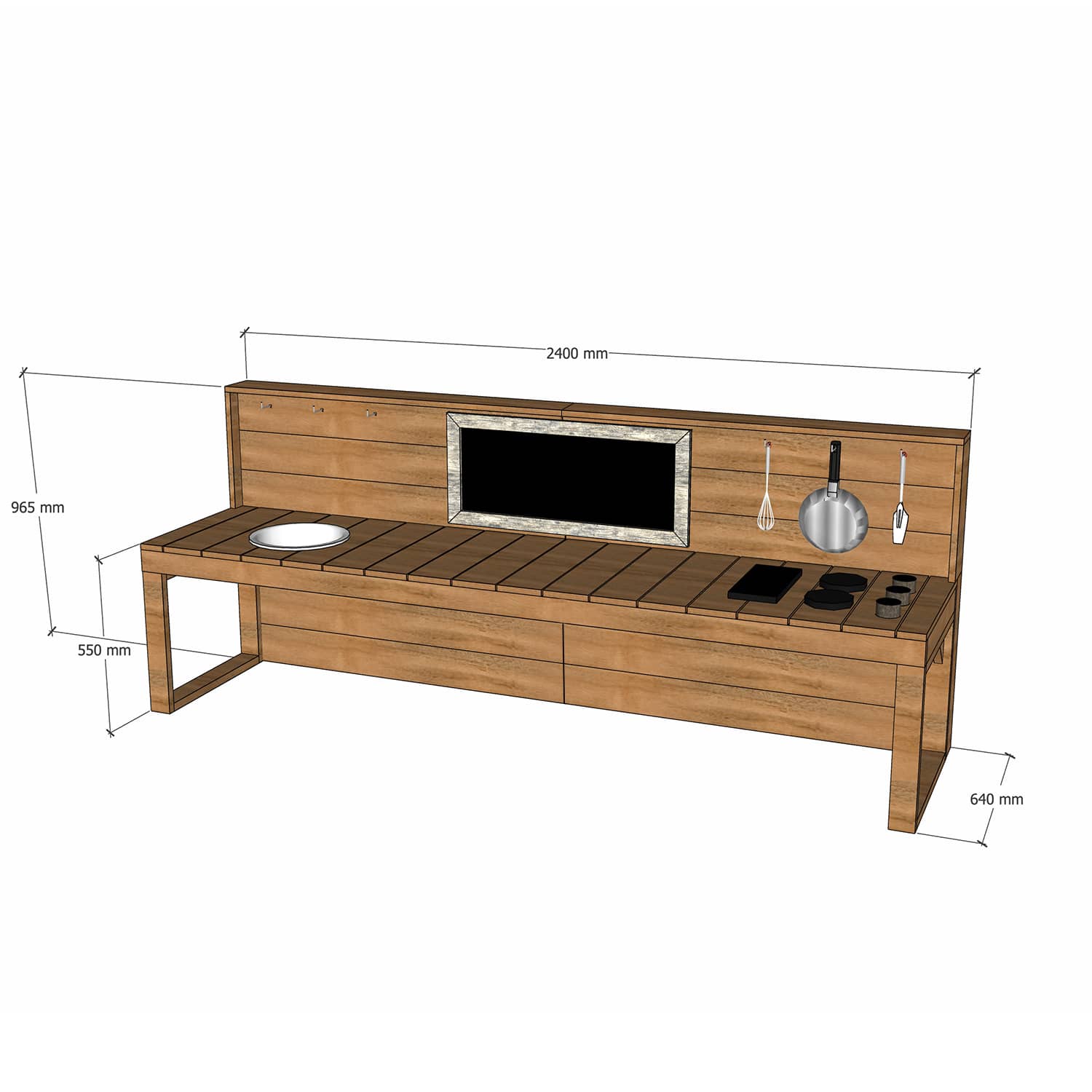 Outdoor Kids' Mud Kitchens (Oiled)