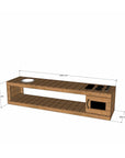Thermory mud kitchen with oven 2400mm wide and 550mm bench height