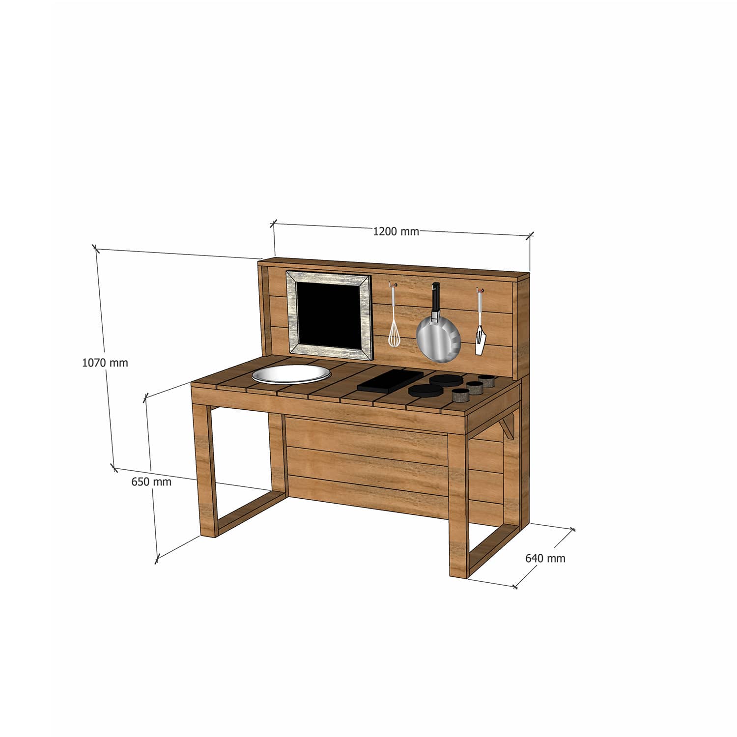 Outdoor Kids' Mud Kitchens (Oiled)