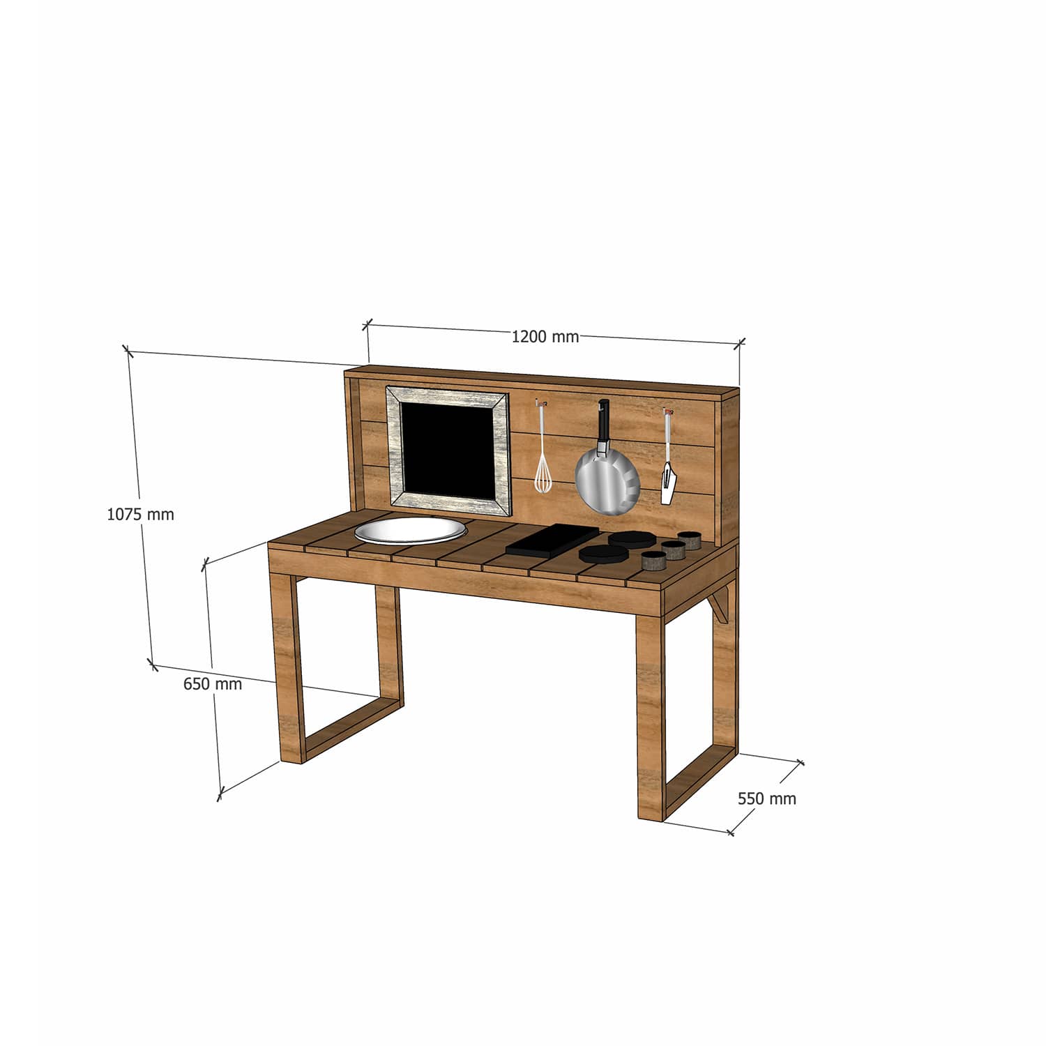 Outdoor Kids' Mud Kitchens (Oiled)