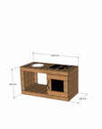 Thermory mud kitchen with oven 1200mm wide and 650mm bench height