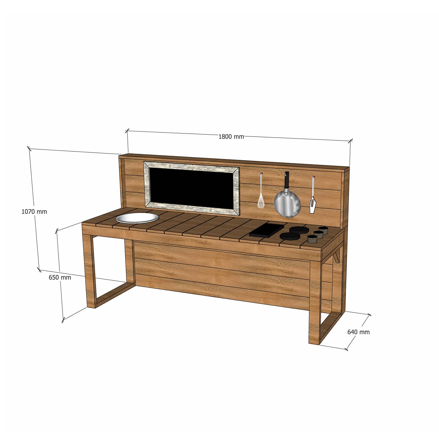 Outdoor Kids' Mud Kitchens (Oiled)
