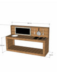 Thermory mud kitchen 1800mm wide with half back and 650mm bench height