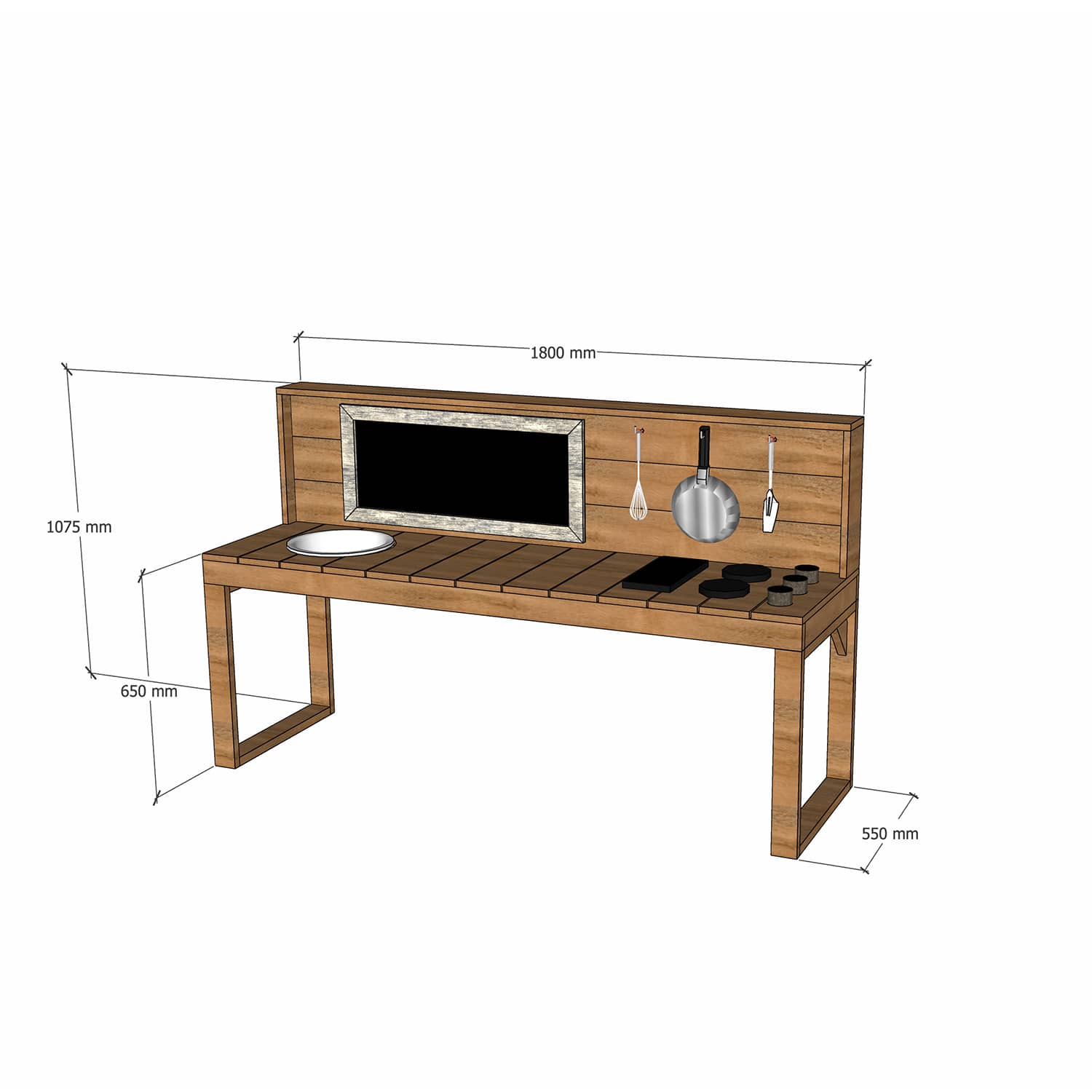 Outdoor Kids' Mud Kitchens (Oiled)