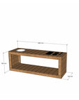 Thermory mud kitchen 1800mm wide and 650mm bench height