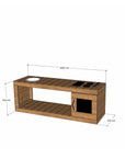 Thermory mud kitchen with oven 1800mm wide and 650mm bench height