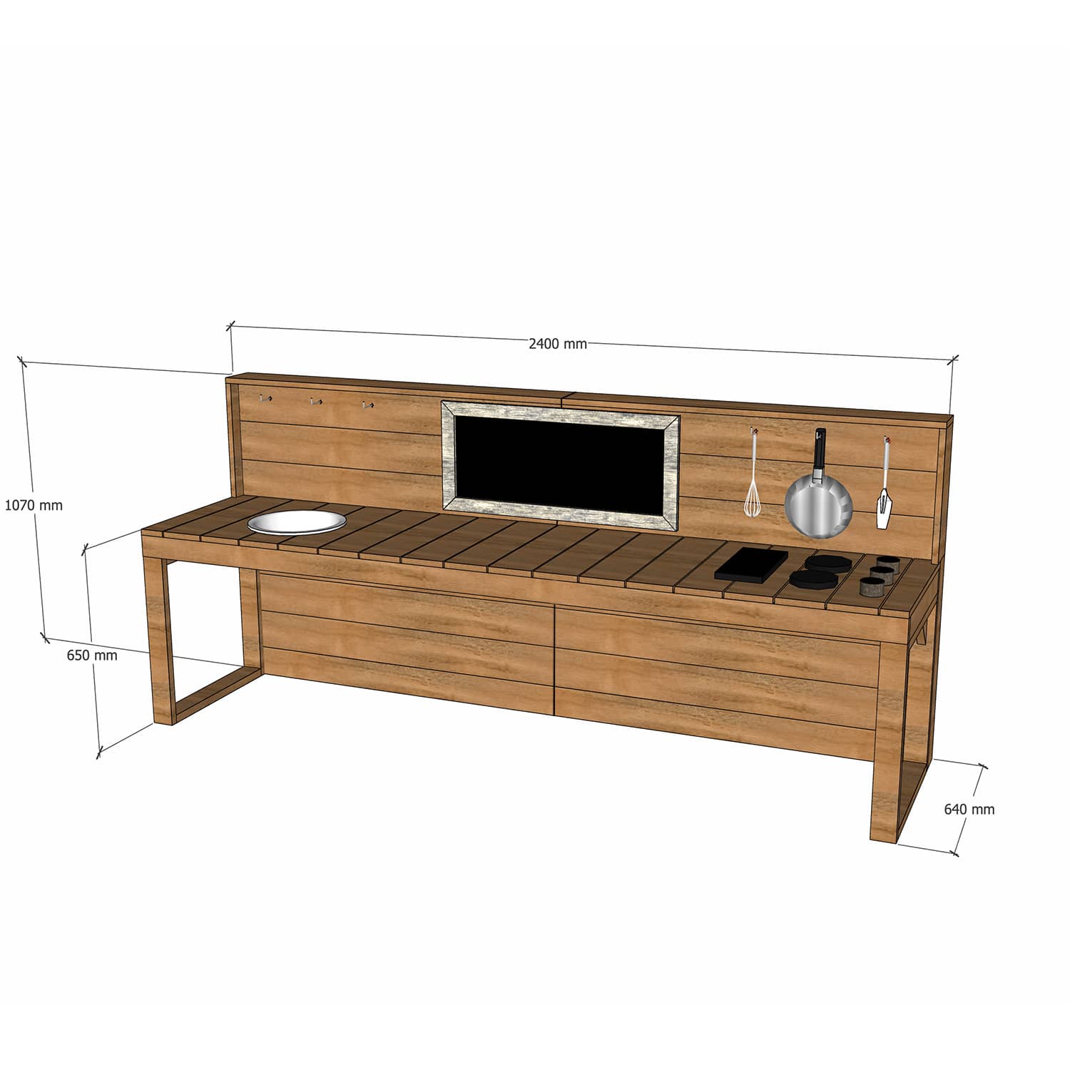 Outdoor Kids' Mud Kitchens (Oiled)