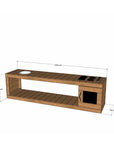 Thermory mud kitchen with oven 2400mm wide and 650mm bench height