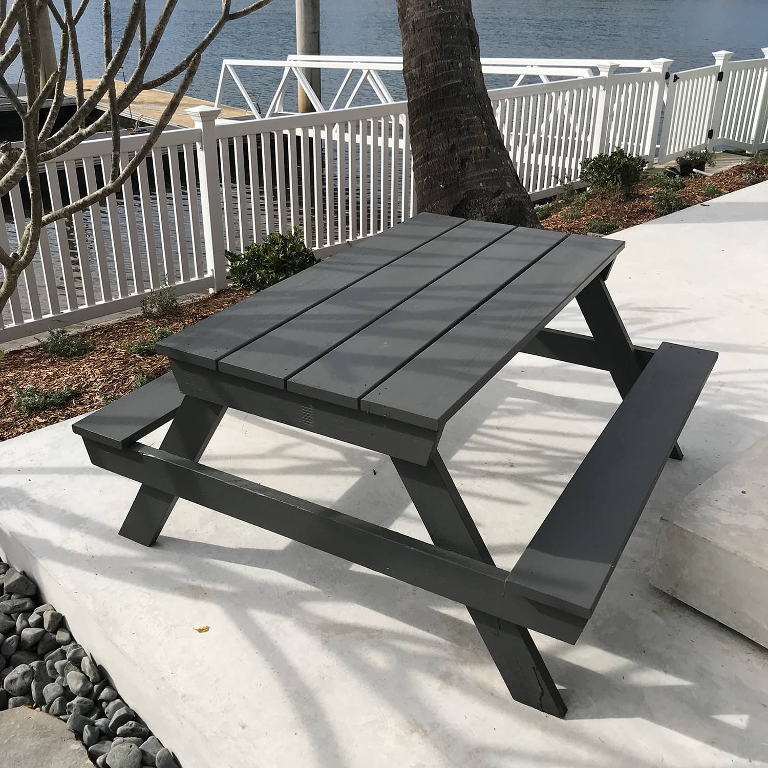 Castle and Cubby Painted Pine Timber Kids Picnic Table Small