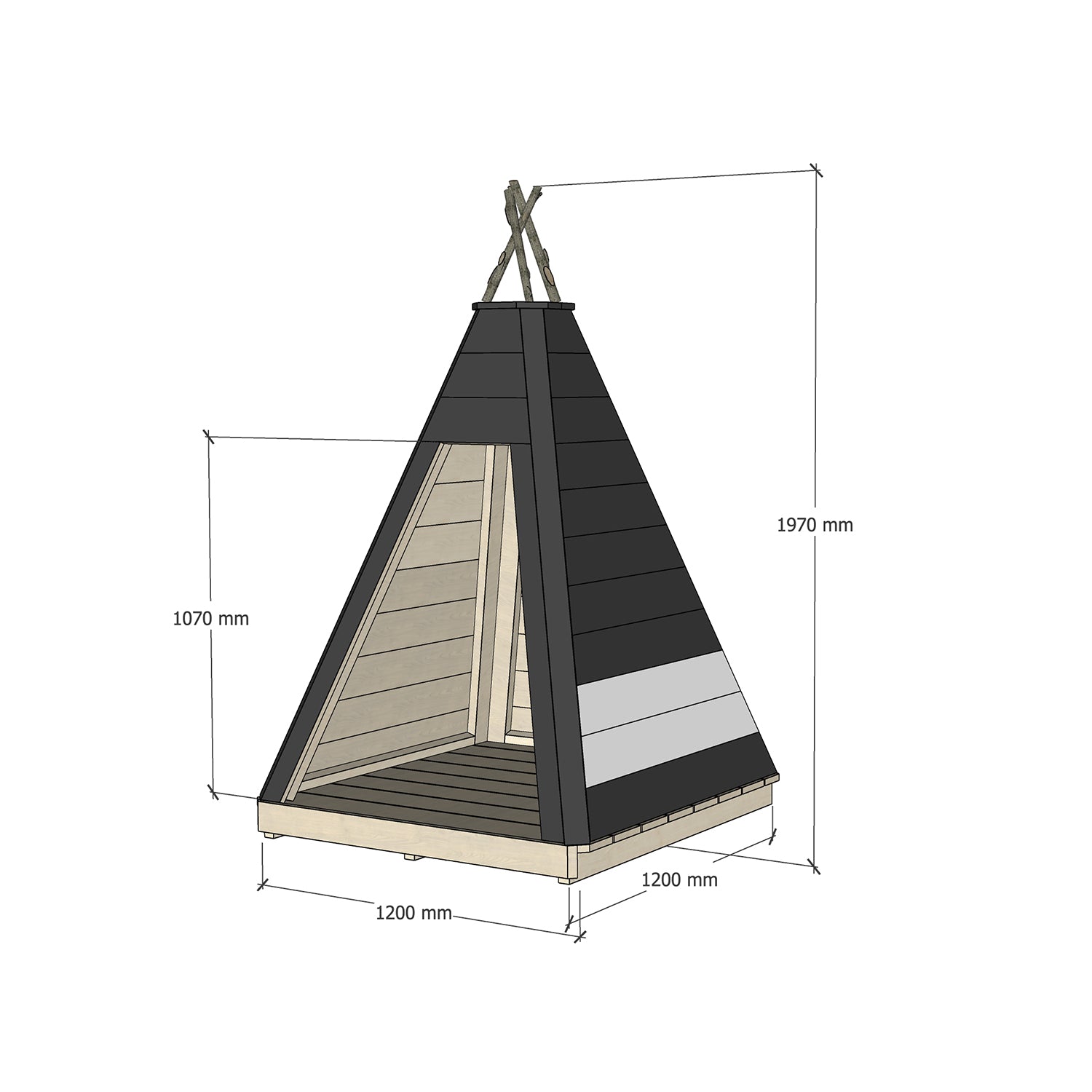 Timber Teepee Cubby Houses