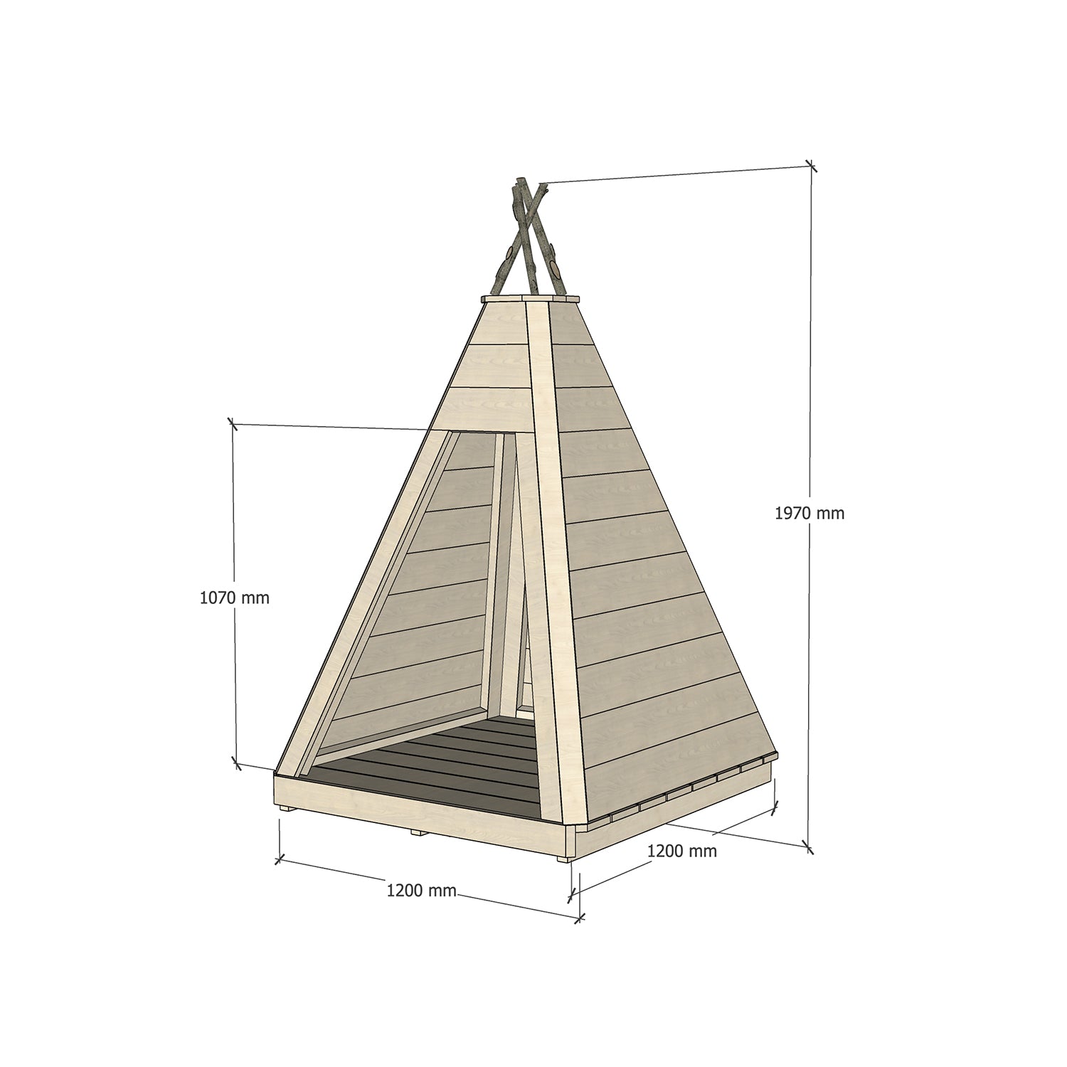 Timber Teepee Cubby Houses