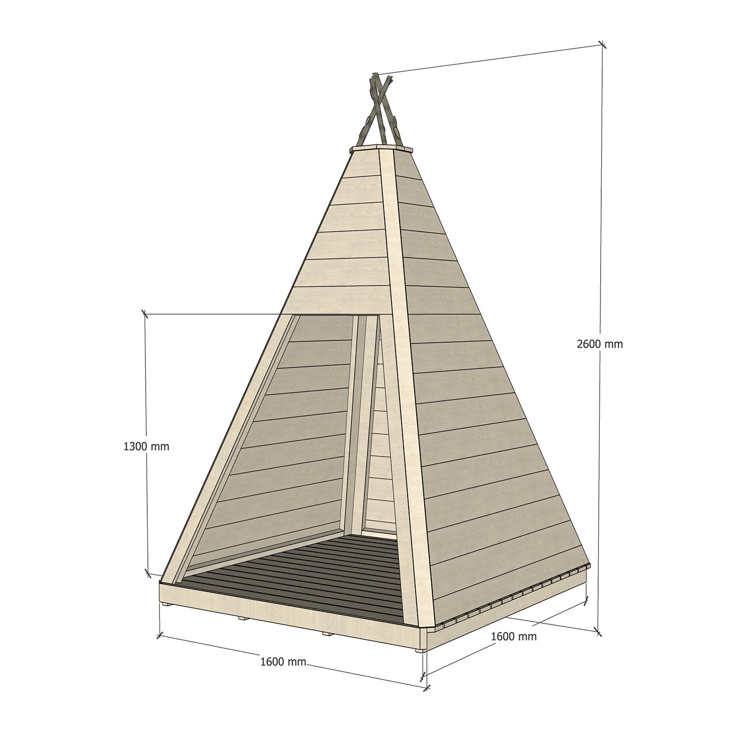 Timber Teepee Cubby Houses