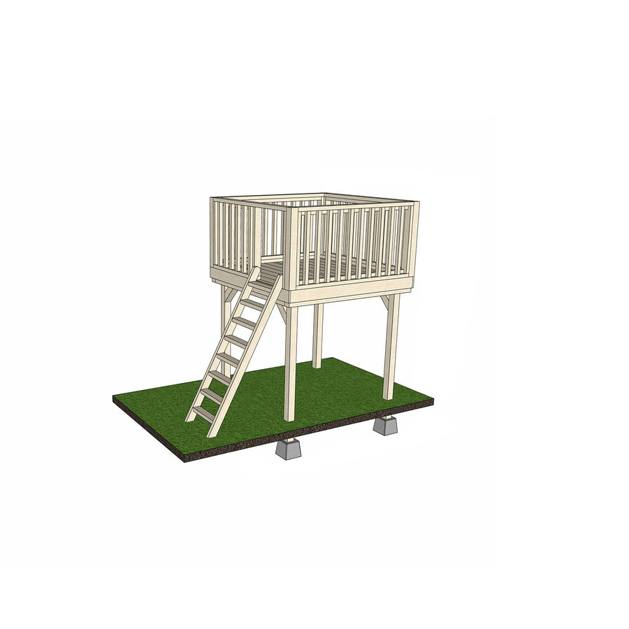Raised platform 1800 x 1800mm size with ladder