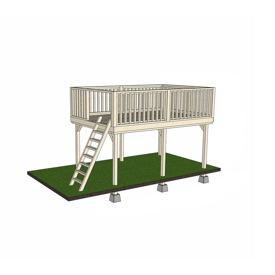 Raised platform 2400 x 3600mm size with ladder