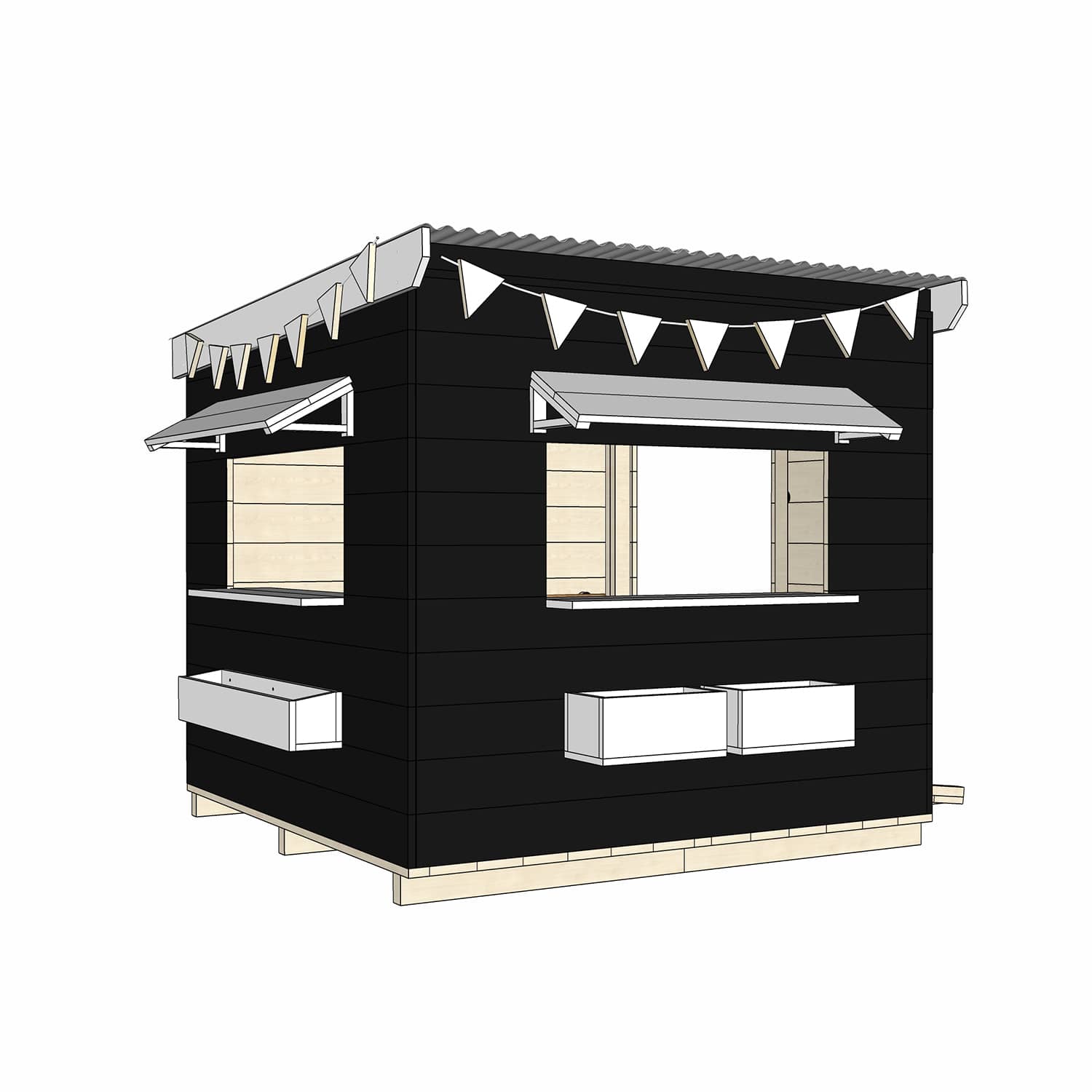 Commercial Signature Style: Accessible Flat Roof Cubby Houses