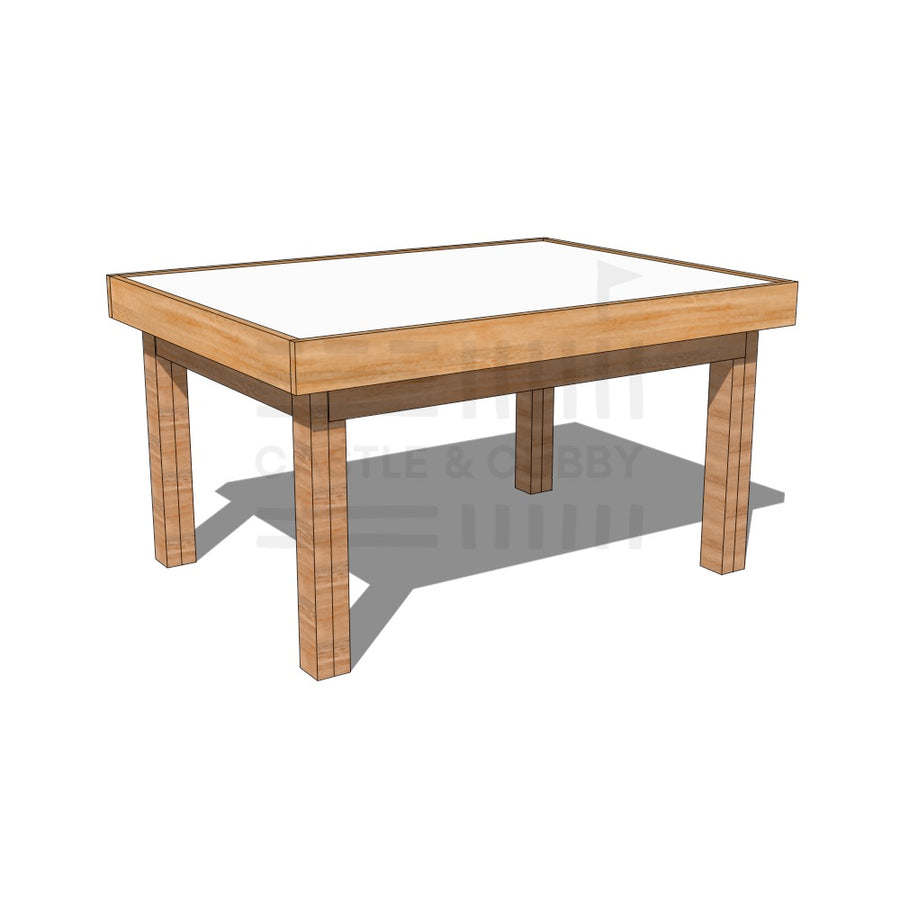 Hardwood arts and craft table 900 x 1200mm and 650mm height