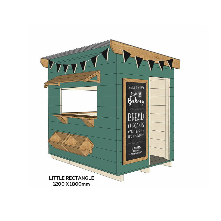 Painted wooden bakery themed cubby little rectangle size