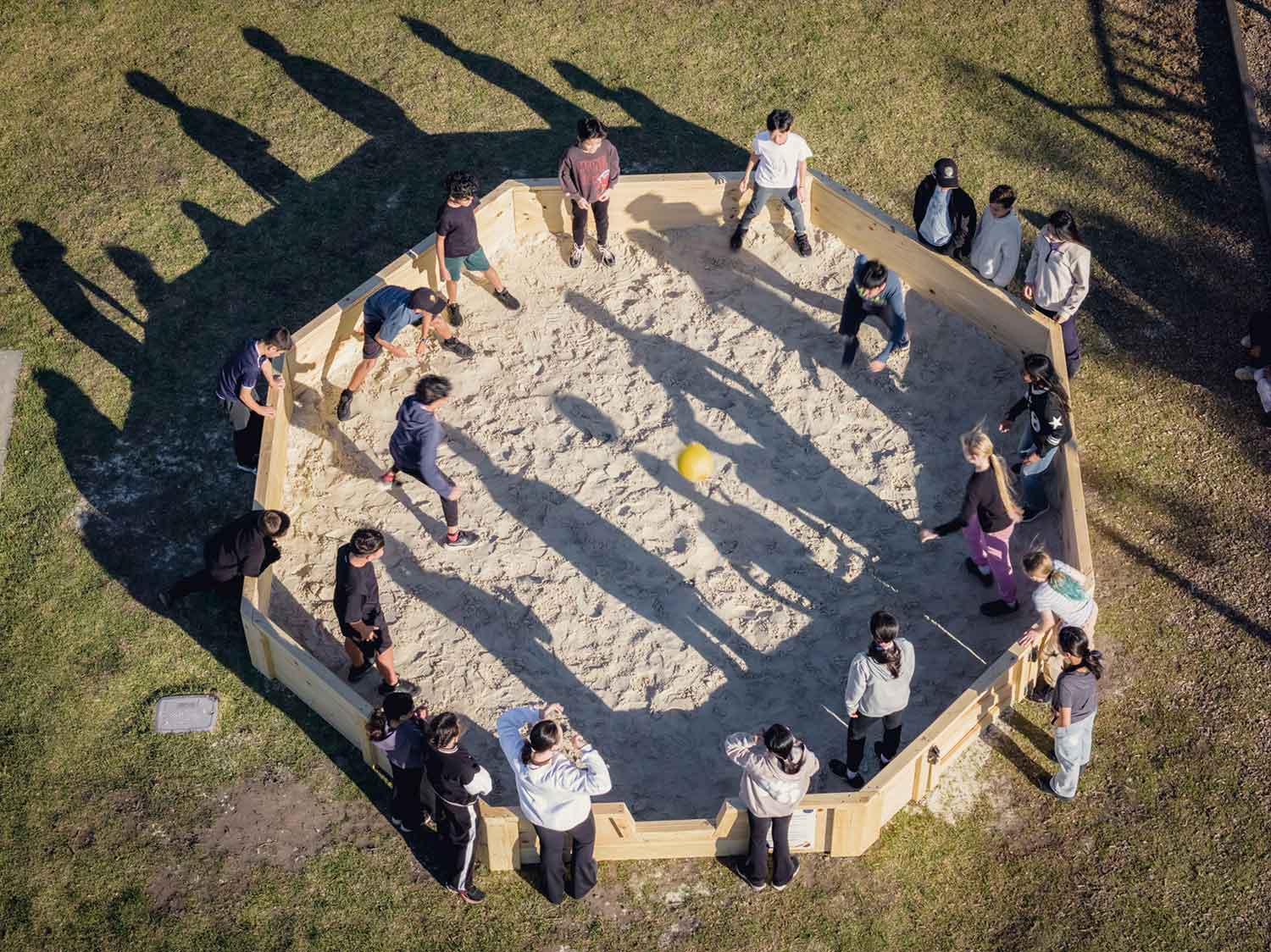 Outdoor Timber Gaga Ball Pit (Std &amp; Accessible Entries)