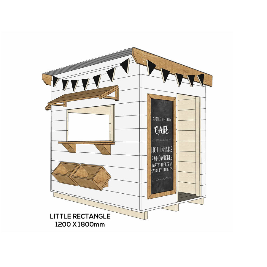 Painted wooden cafe themed cubby little rectangle size