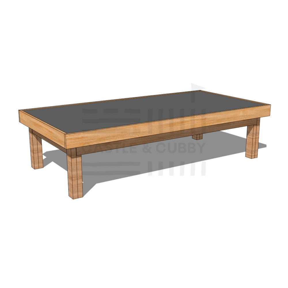 Hardwood chalkboard drawing table 1800 x 900mm and 450mm height