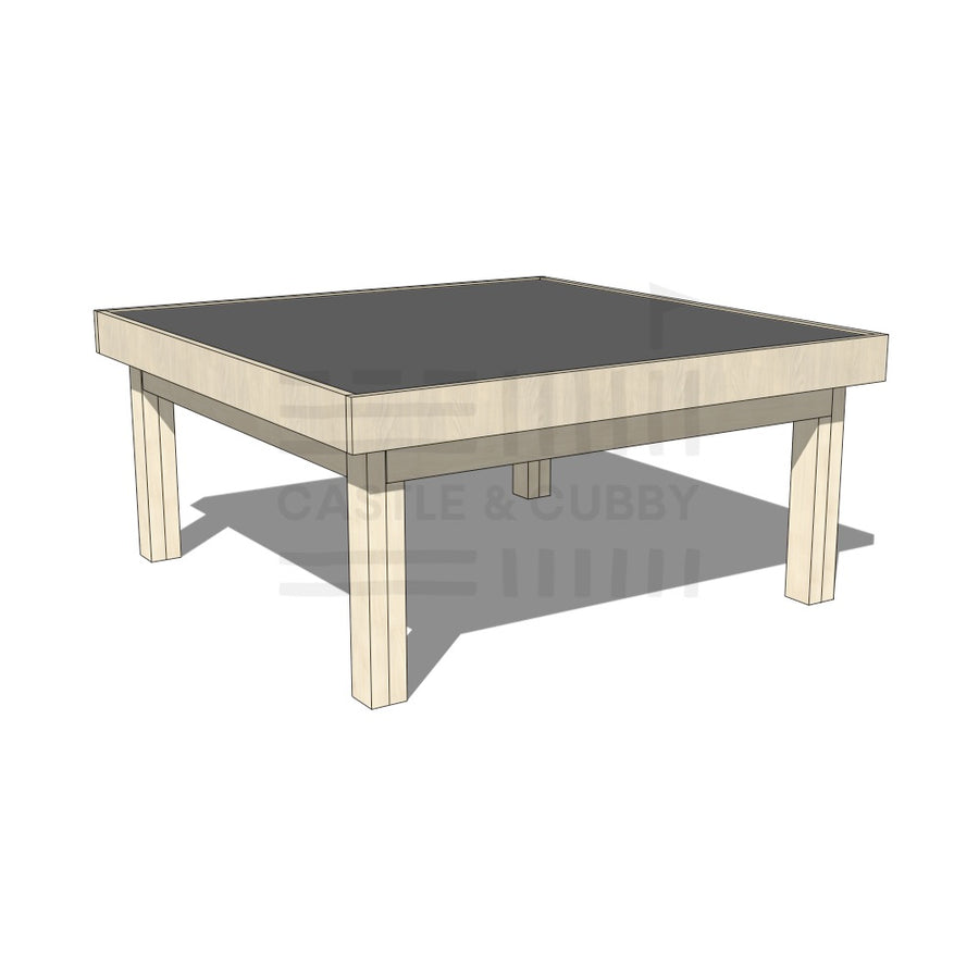 Pine chalkboard drawing table 1200 x 1200mm and 550mm height