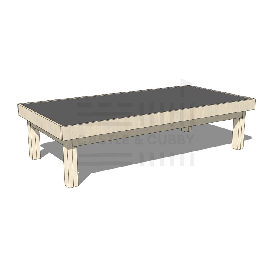 Pine chalkboard drawing table 1800 x 900mm and 450mm height