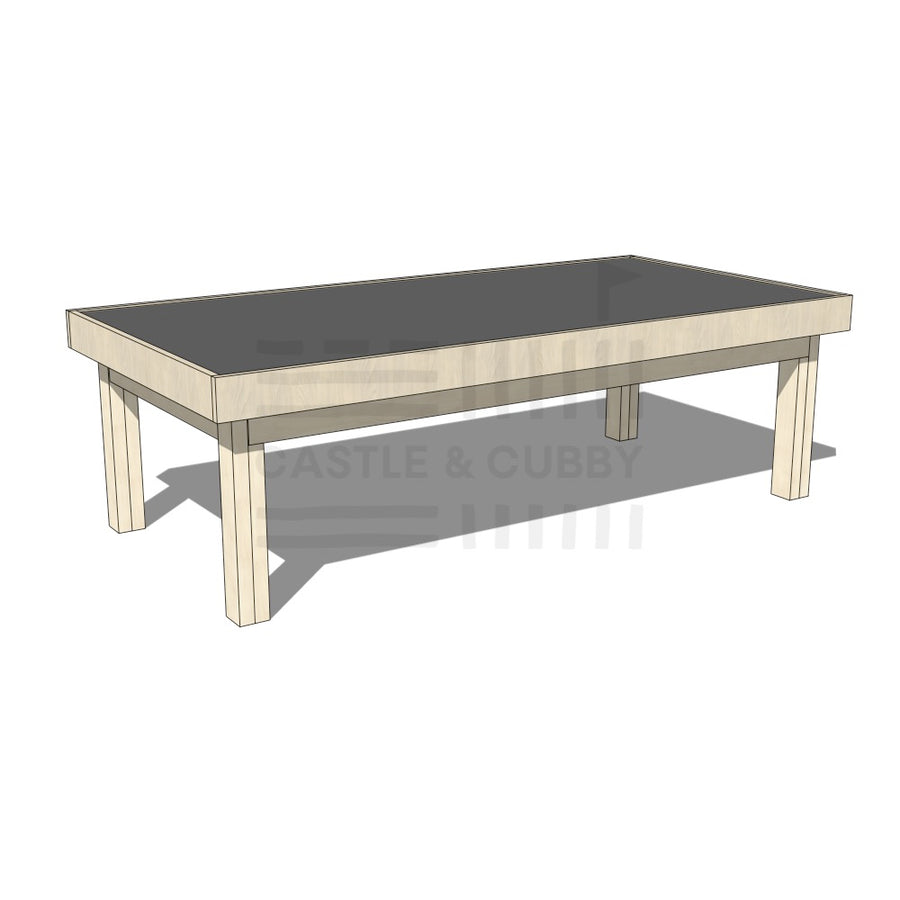 Pine chalkboard drawing table 1800 x 900mm and 550mm height