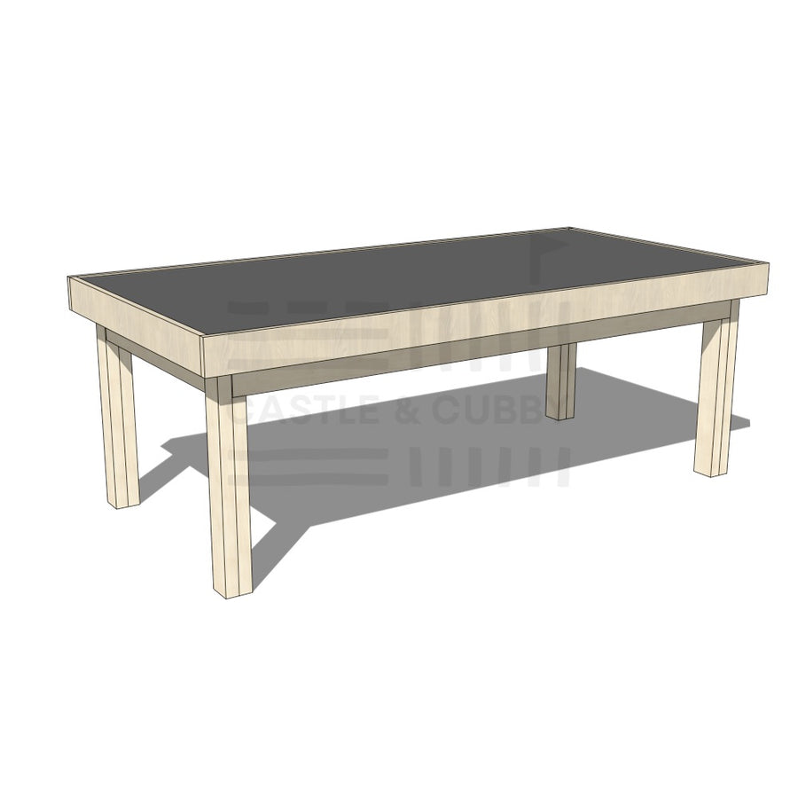 Pine chalkboard drawing table 1800 x 900mm and 650mm height