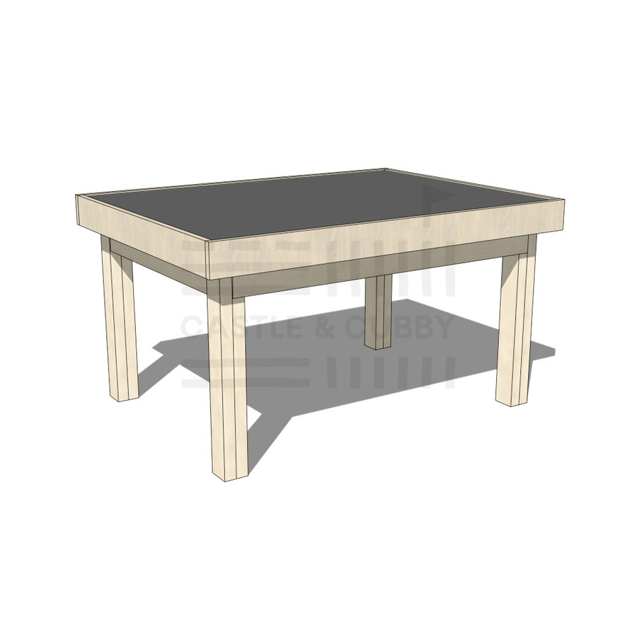 Pine chalkboard drawing table 900 x 1200mm and 650mm height