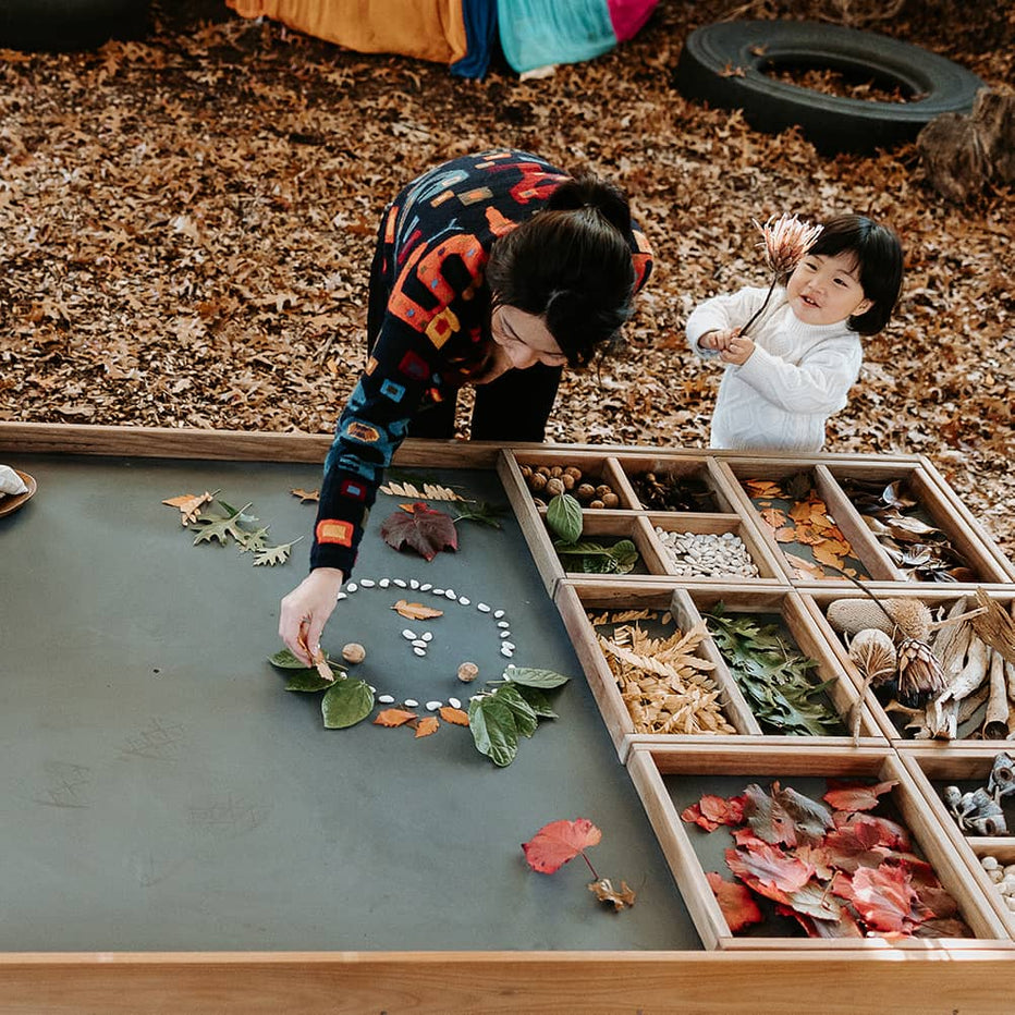 Beautiful Timber Sensory & Loose Parts Play Tables – Castle and Cubby