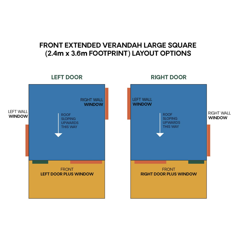 Layout diagram for large square front verandah