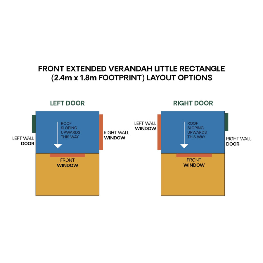 Layout diagram for little rectangle front verandah