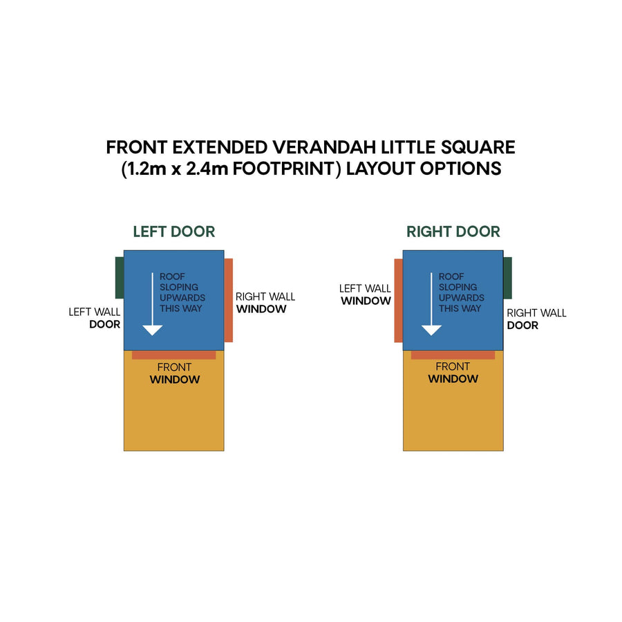 Layout diagram for little square front verandah