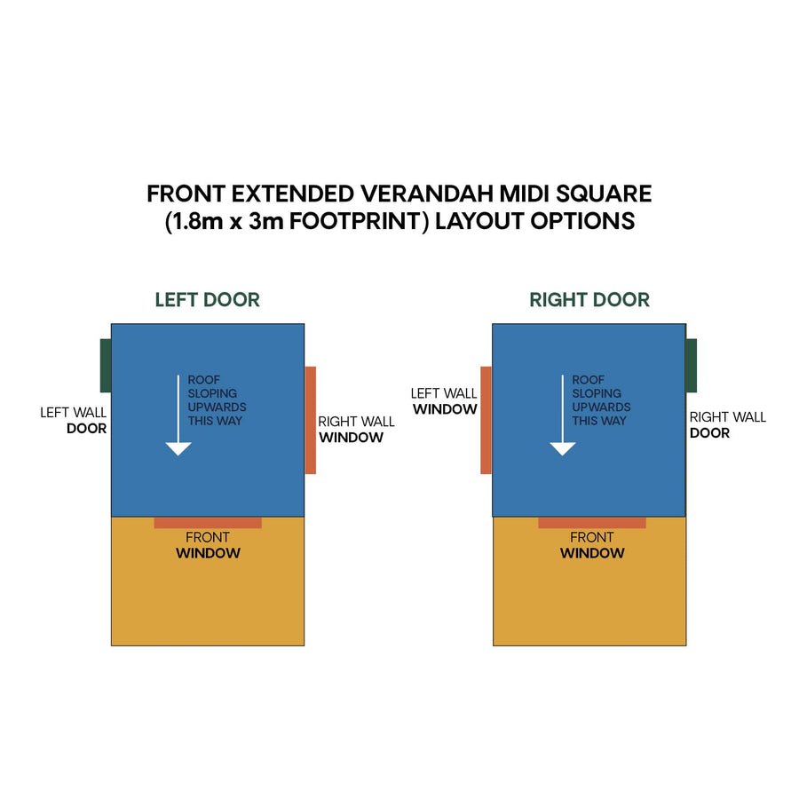 Layout diagram for midi square front verandah
