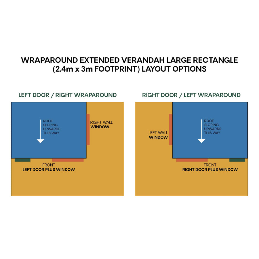 Layout diagram for large rectangle wraparound verandah