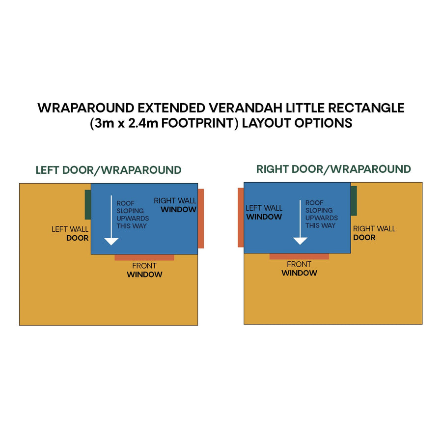 Layout diagram for little rectangle wraparound verandah
