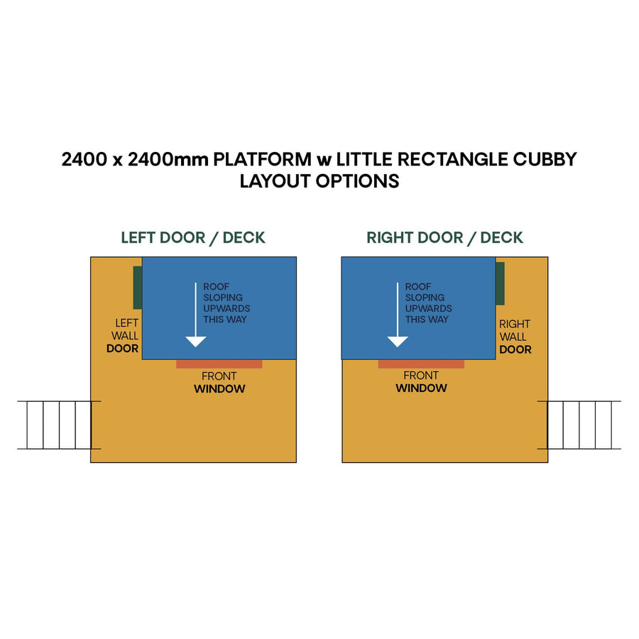 Layout diagram for 2400x2400 platform and treehouse