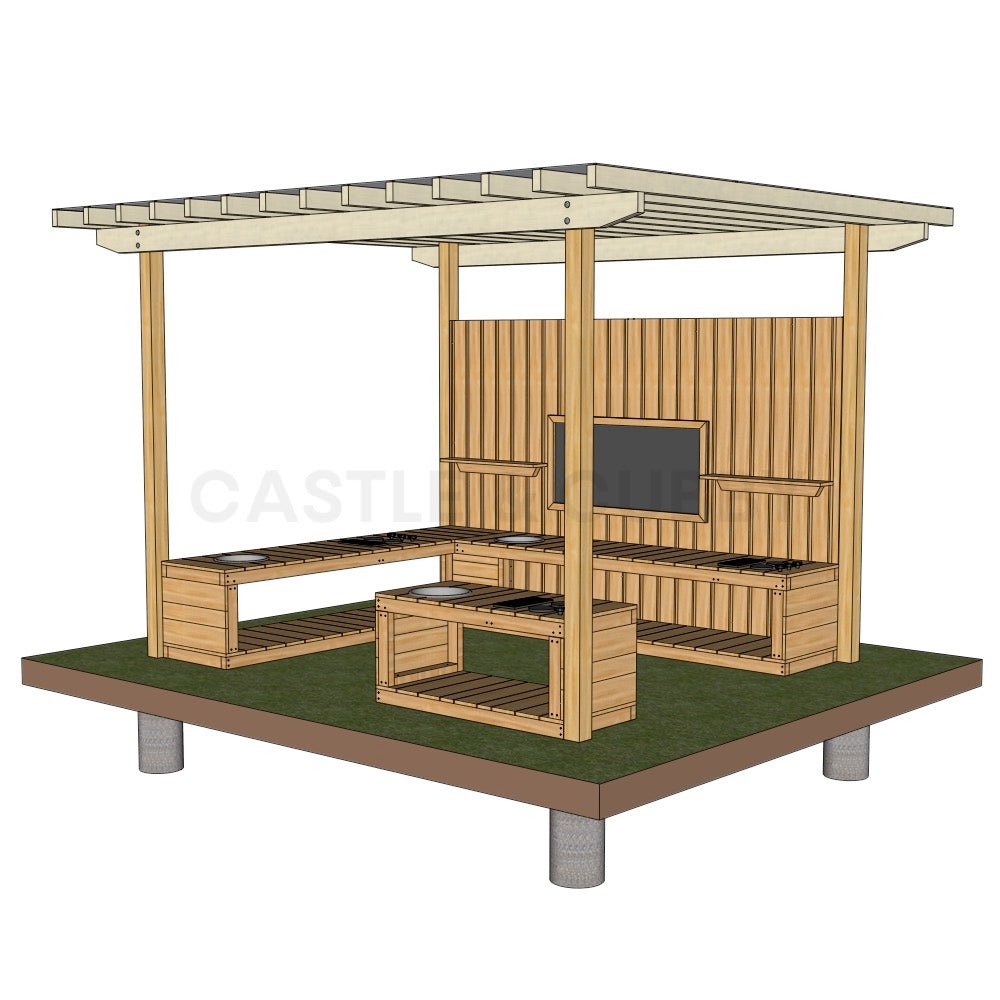Mud Kitchen Shade Shelter - UV Canopy