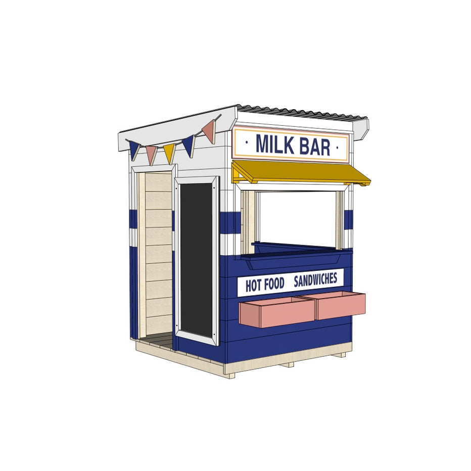 Milk Bar Rack Stylish Retro Milk Bar Cubby House for Education Clients – Castle and Cubby