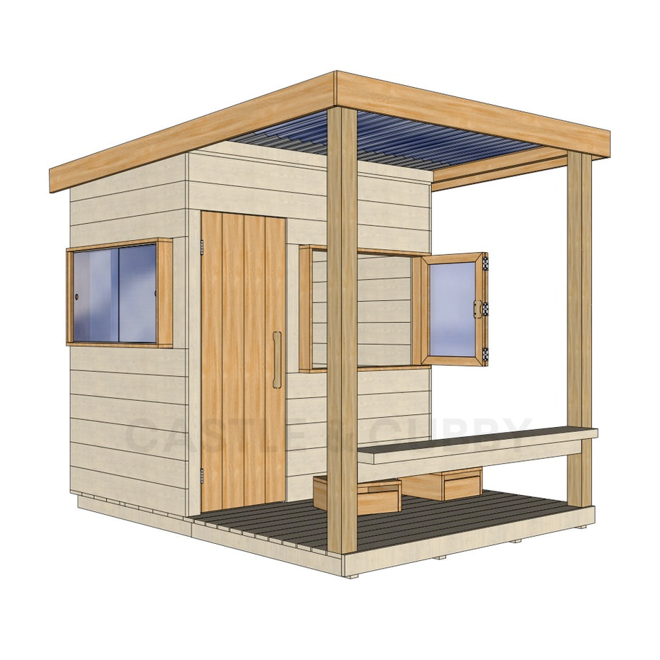 Australian Modern Cubby House with Verandah | Castle & Cubby – Castle ...