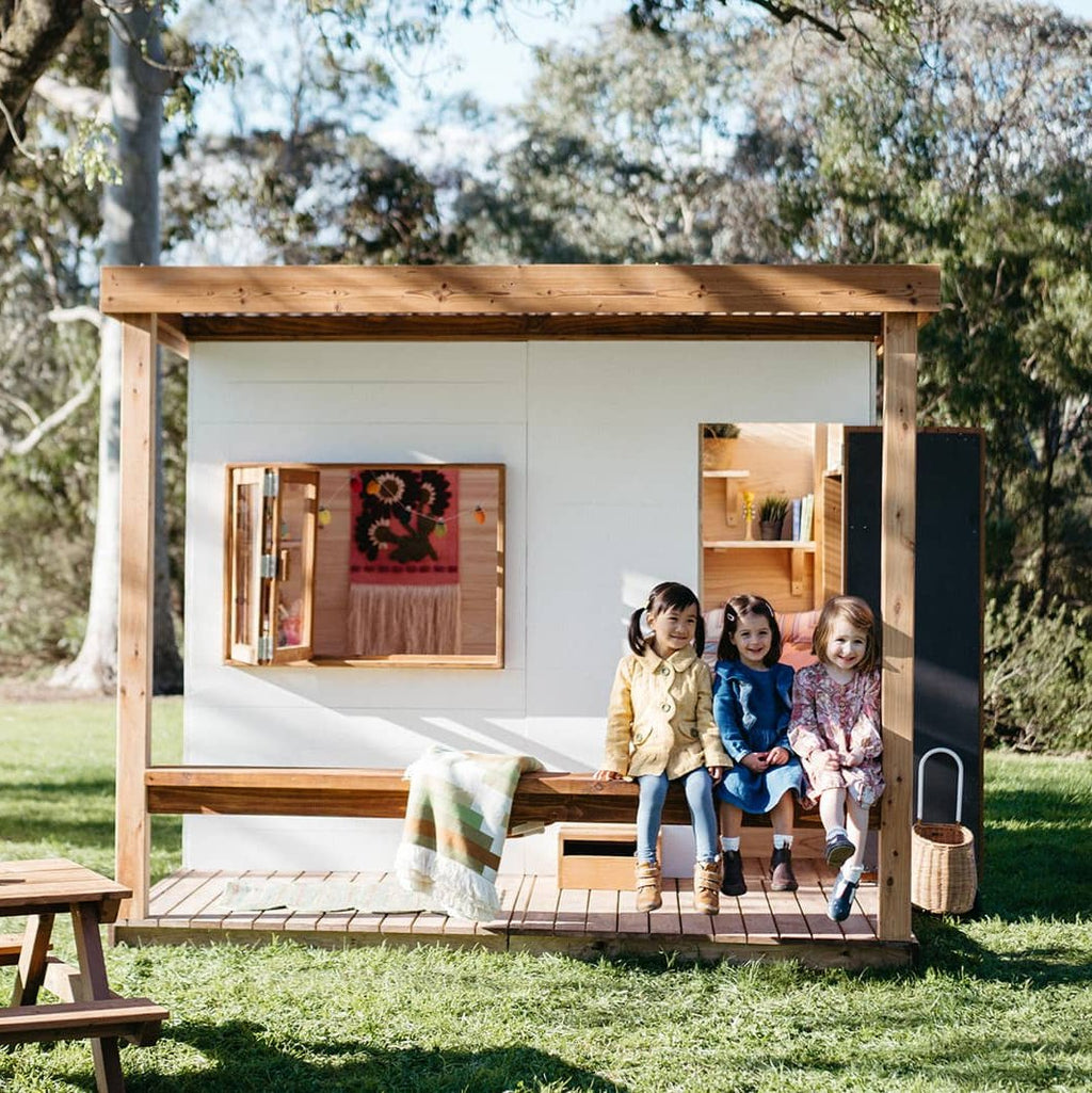 Australian Modern Cubby House with Verandah Castle Cubby Castle